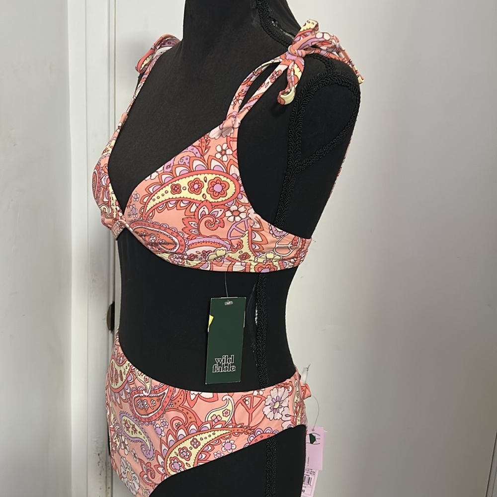 Wild Fable Paisley Bikini Set - Pink and Orange - Picture 5 of 9